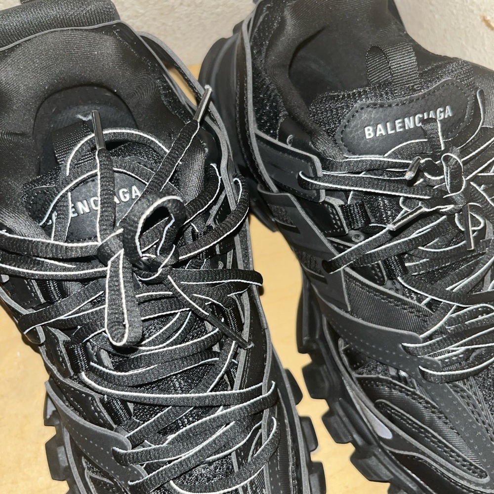 Balenciaga Men's Black Multi-Lace Sneakers